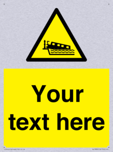 Custom warning grounding narrow boat on lock cill